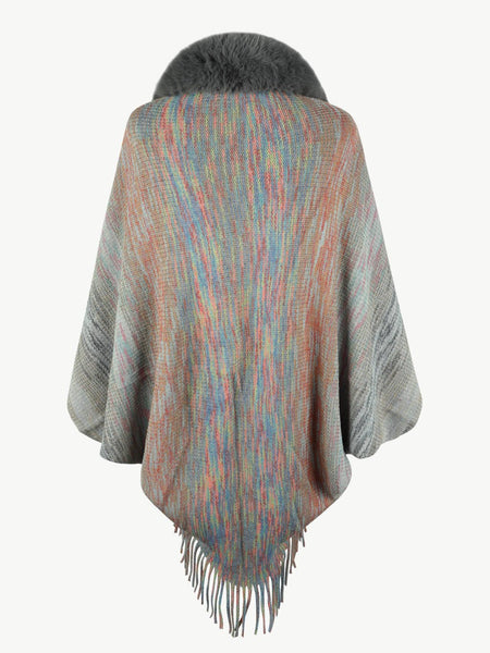 Open Front Fringe Hem Poncho - Opulent EmpireOpen Front Fringe Hem PonchoOpulent EmpireClothing