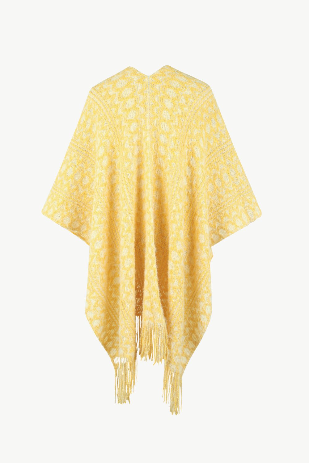 Open Front Fringe Hem Poncho - Opulent EmpireOpen Front Fringe Hem PonchoOpulent EmpireClothing