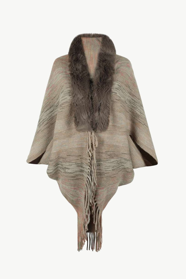 Open Front Fringe Hem Poncho - Opulent EmpireOpen Front Fringe Hem PonchoOpulent EmpireClothing