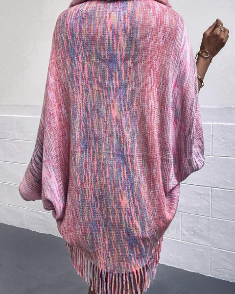 Open Front Fringe Hem Poncho - Opulent EmpireOpen Front Fringe Hem PonchoOpulent EmpireClothing