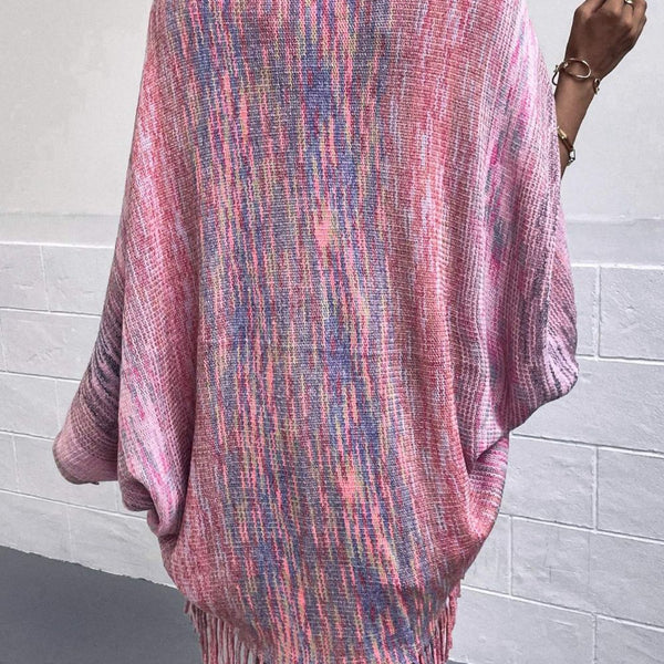 Open Front Fringe Hem Poncho - Opulent EmpireOpen Front Fringe Hem PonchoOpulent EmpireClothing