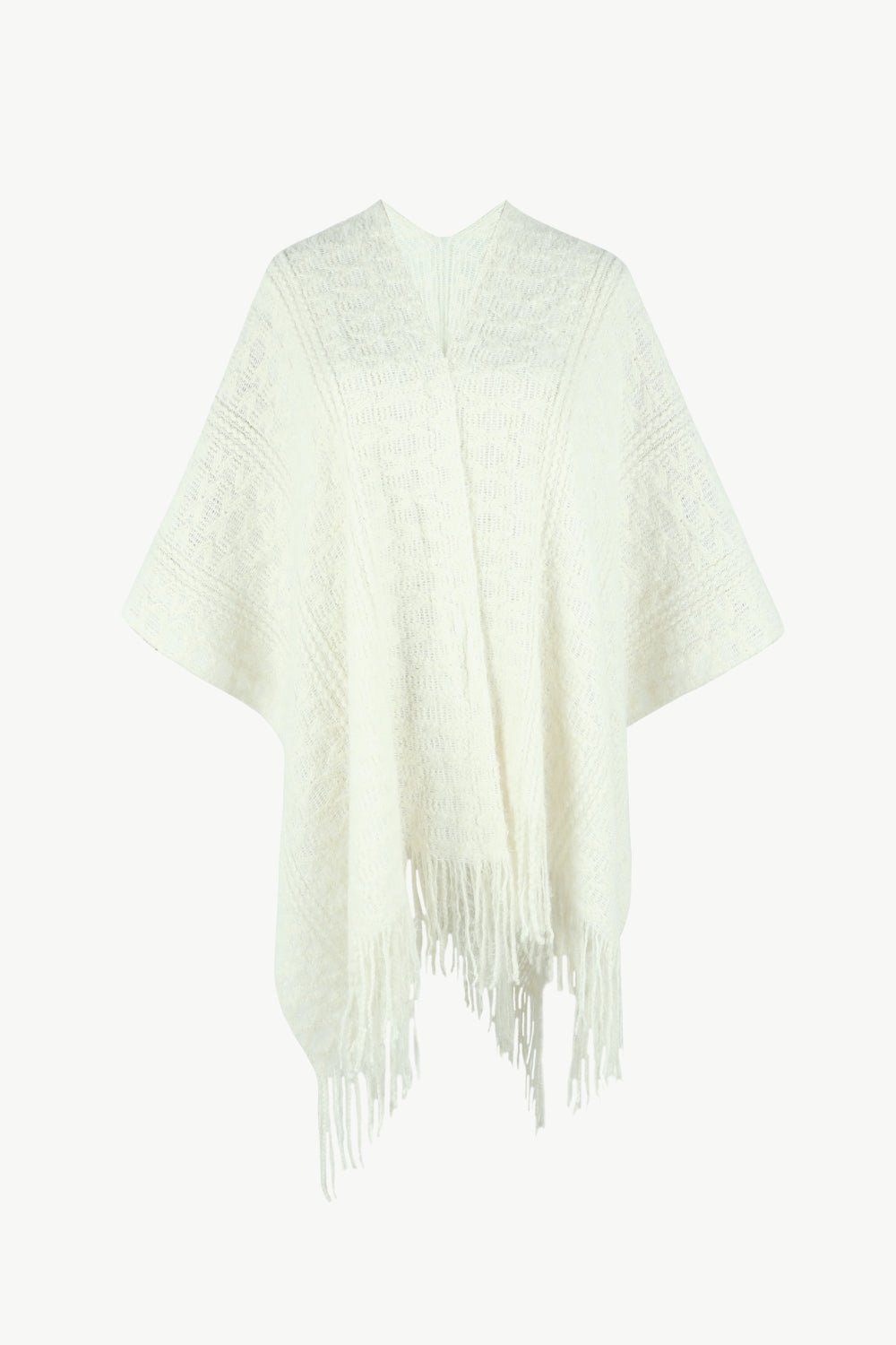 Open Front Fringe Hem Poncho - Opulent EmpireOpen Front Fringe Hem PonchoOpulent EmpireClothing