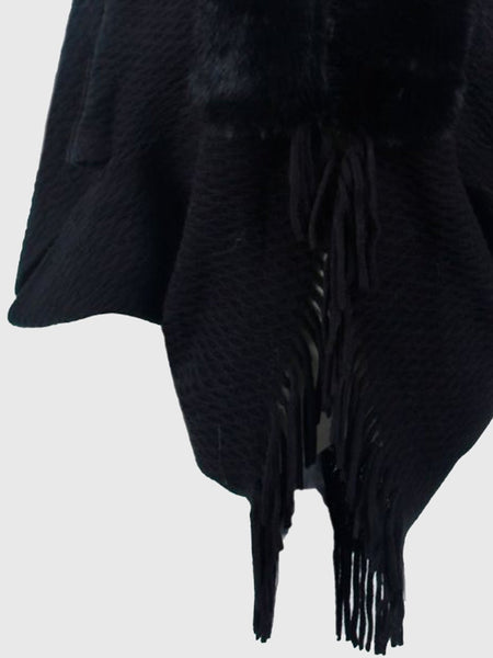 Open Front Fringe Hem Poncho - Opulent EmpireOpen Front Fringe Hem PonchoOpulent EmpireClothing