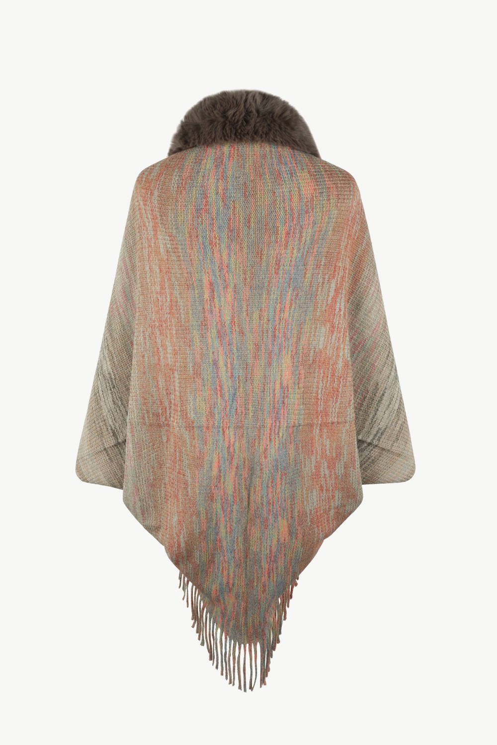 Open Front Fringe Hem Poncho - Opulent EmpireOpen Front Fringe Hem PonchoOpulent EmpireClothing