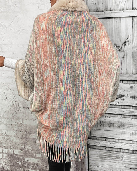 Open Front Fringe Hem Poncho - Opulent EmpireOpen Front Fringe Hem PonchoOpulent EmpireClothing