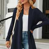 Open Front Long Sleeve Cardigan - Opulent EmpireOpen Front Long Sleeve CardiganOpulent Empire