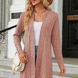 Open Front Long Sleeve Cardigan - Opulent EmpireOpen Front Long Sleeve CardiganOpulent Empire