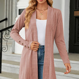 Open Front Long Sleeve Cardigan - Opulent EmpireOpen Front Long Sleeve CardiganOpulent Empire