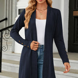 Open Front Long Sleeve Cardigan - Opulent EmpireOpen Front Long Sleeve CardiganOpulent Empire