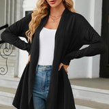 Open Front Long Sleeve Cardigan - Opulent EmpireOpen Front Long Sleeve CardiganOpulent Empire