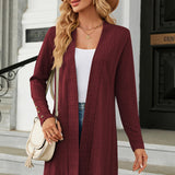 Open Front Long Sleeve Cardigan - Opulent EmpireOpen Front Long Sleeve CardiganOpulent Empire