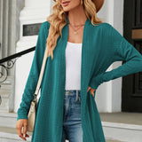 Open Front Long Sleeve Cardigan - Opulent EmpireOpen Front Long Sleeve CardiganOpulent Empire