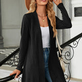 Open Front Long Sleeve Cardigan - Opulent EmpireOpen Front Long Sleeve CardiganOpulent Empire