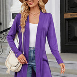 Open Front Long Sleeve Cardigan - Opulent EmpireOpen Front Long Sleeve CardiganOpulent Empire