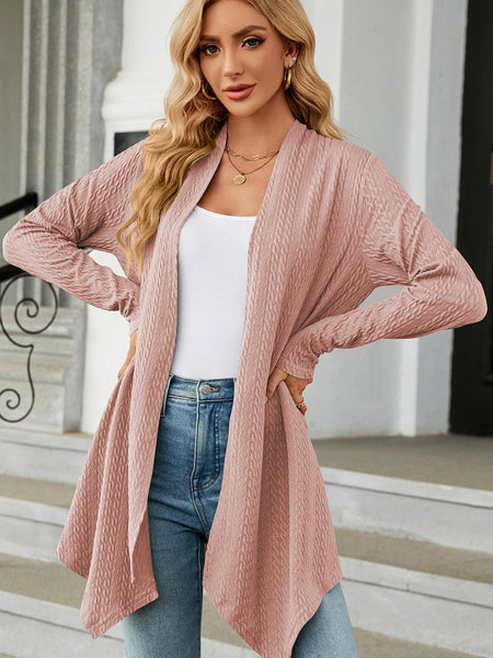 Open Front Long Sleeve Cardigan - Opulent EmpireOpen Front Long Sleeve CardiganOpulent Empire