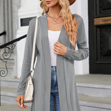 Open Front Long Sleeve Cardigan - Opulent EmpireOpen Front Long Sleeve CardiganOpulent Empire