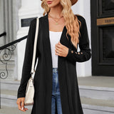 Open Front Long Sleeve Cardigan - Opulent EmpireOpen Front Long Sleeve CardiganOpulent Empire