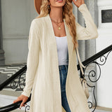 Open Front Long Sleeve Cardigan - Opulent EmpireOpen Front Long Sleeve CardiganOpulent Empire