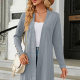 Open Front Long Sleeve Cardigan - Opulent EmpireOpen Front Long Sleeve CardiganOpulent Empire