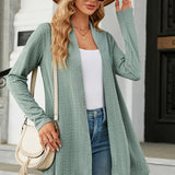 Open Front Long Sleeve Cardigan - Opulent EmpireOpen Front Long Sleeve CardiganOpulent Empire