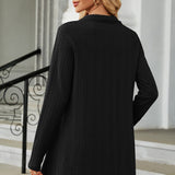 Open Front Long Sleeve Cardigan - Opulent EmpireOpen Front Long Sleeve CardiganOpulent Empire