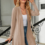 Open Front Long Sleeve Cardigan - Opulent EmpireOpen Front Long Sleeve CardiganOpulent Empire