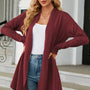 Open Front Long Sleeve Cardigan - Opulent EmpireOpen Front Long Sleeve CardiganOpulent Empire