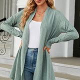 Open Front Long Sleeve Cardigan - Opulent EmpireOpen Front Long Sleeve CardiganOpulent Empire