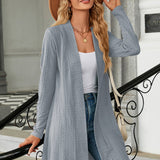 Open Front Long Sleeve Cardigan - Opulent EmpireOpen Front Long Sleeve CardiganOpulent Empire