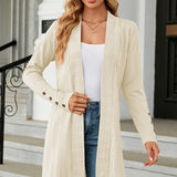 Open Front Long Sleeve Cardigan - Opulent EmpireOpen Front Long Sleeve CardiganOpulent Empire