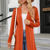 Open Front Long Sleeve Cardigan - Opulent EmpireOpen Front Long Sleeve CardiganOpulent Empire