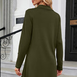 Open Front Long Sleeve Cardigan - Opulent EmpireOpen Front Long Sleeve CardiganOpulent Empire