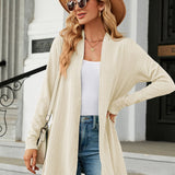 Open Front Long Sleeve Cardigan - Opulent EmpireOpen Front Long Sleeve CardiganOpulent Empire