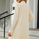 Open Front Long Sleeve Cardigan - Opulent EmpireOpen Front Long Sleeve CardiganOpulent Empire