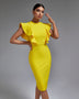 Chic Ruffle-Trimmed Midi Dress for a Stunning Look - Opulent Empire
