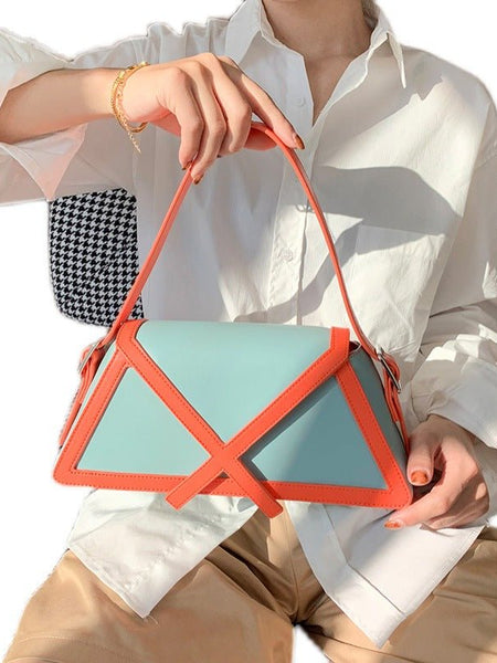 Panelled Trapezoid Underarm Bag Women High Quality Shoulder Bag Leather Luxury - Opulent EmpirePanelled Trapezoid Underarm Bag Women High Quality Shoulder Bag Leather LuxuryOpulent EmpireLadies Bag