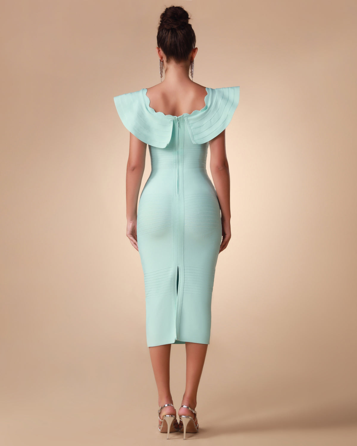 Véronique — Off Shoulder Midi Bandage Dress, alternate view 4