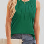 Pin-Tuck Round Neck Tank - Opulent EmpirePin-Tuck Round Neck TankOpulent Empire