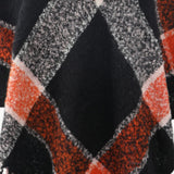 Plaid Fringe Detail Poncho - Opulent EmpirePlaid Fringe Detail PonchoOpulent EmpireClothing