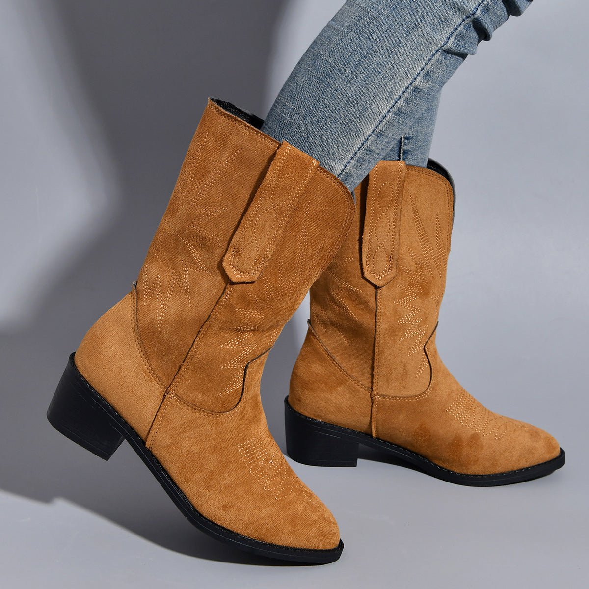 Point Toe Block Heel Boots - Opulent EmpirePoint Toe Block Heel BootsOpulent Empire