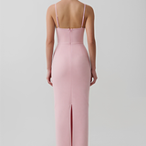 Lucienne Pearl — Spaghetti Strap Waterfall Pearl Bandage Dress, alternate view 3