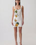 Tropical Fruit Rhinestone Bandage Mini Dress