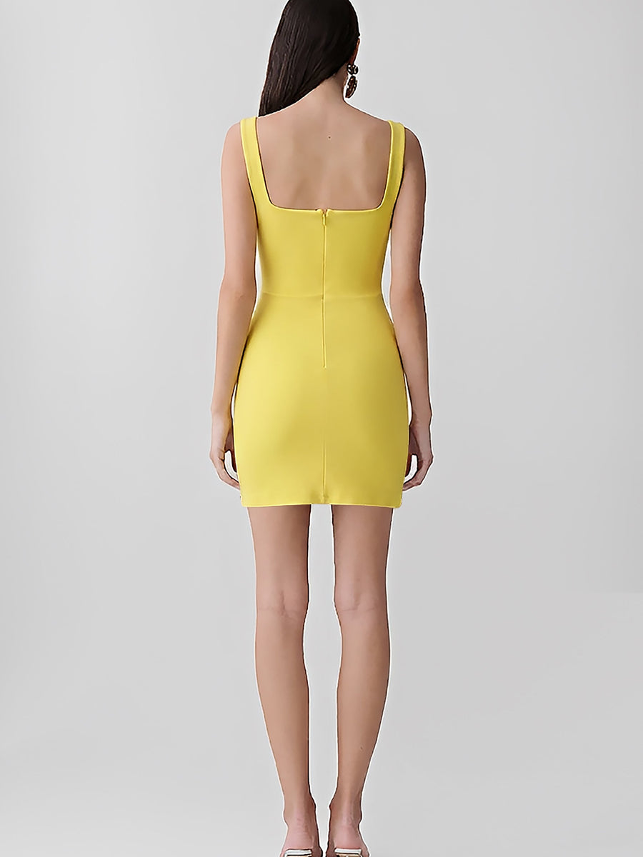 Marisol Fontaine — Beach Party Tropical Rhinestone Bandage Mini Dress, alternate view 2
