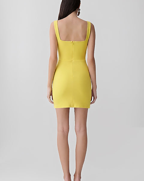 Beach Party Tropical Rhinestone Bandage Mini Dress