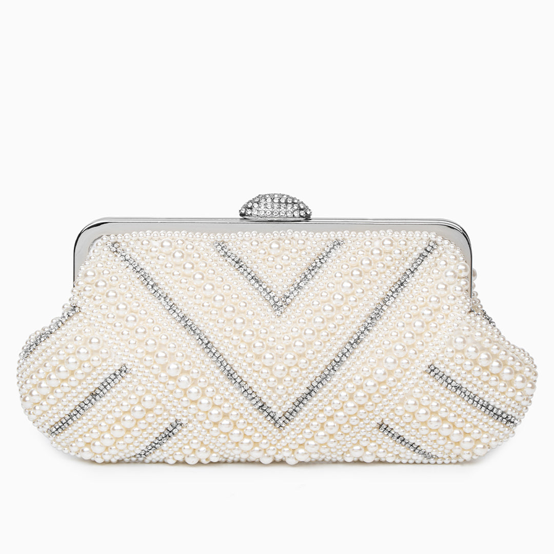 Eliska — Pristine Pearl Clutch Bag