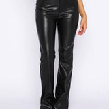 PU Leather High Waist Straight Pants - Opulent EmpirePU Leather High Waist Straight PantsOpulent Empire