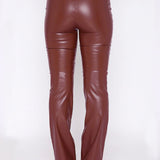 PU Leather High Waist Straight Pants - Opulent EmpirePU Leather High Waist Straight PantsOpulent Empire