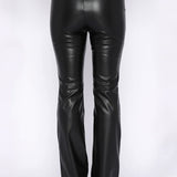 PU Leather High Waist Straight Pants - Opulent EmpirePU Leather High Waist Straight PantsOpulent Empire