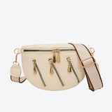 PU Leather Multi Zipper Shoulder Bag - Opulent EmpirePU Leather Multi Zipper Shoulder BagOpulent Empire