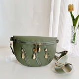 PU Leather Multi Zipper Shoulder Bag - Opulent EmpirePU Leather Multi Zipper Shoulder BagOpulent Empire